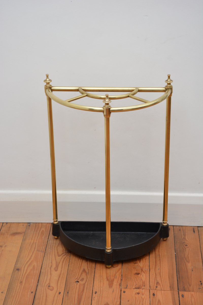 Demi Lune Brass Umbrella Stand - Image 3